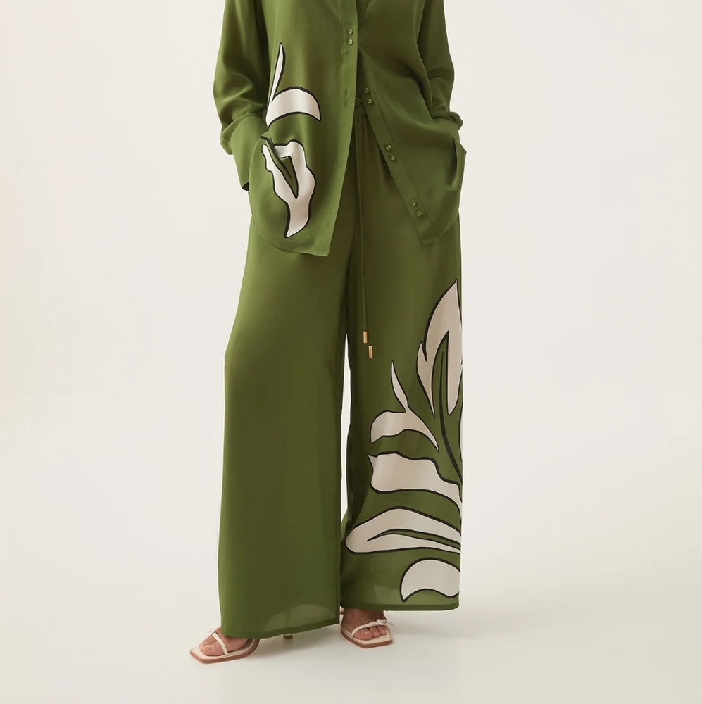Aje Planetary Silk Drawcord Pant